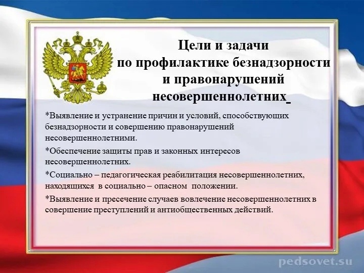 Профилактика безнадзорности и правонарушений несовершеннолетних.
