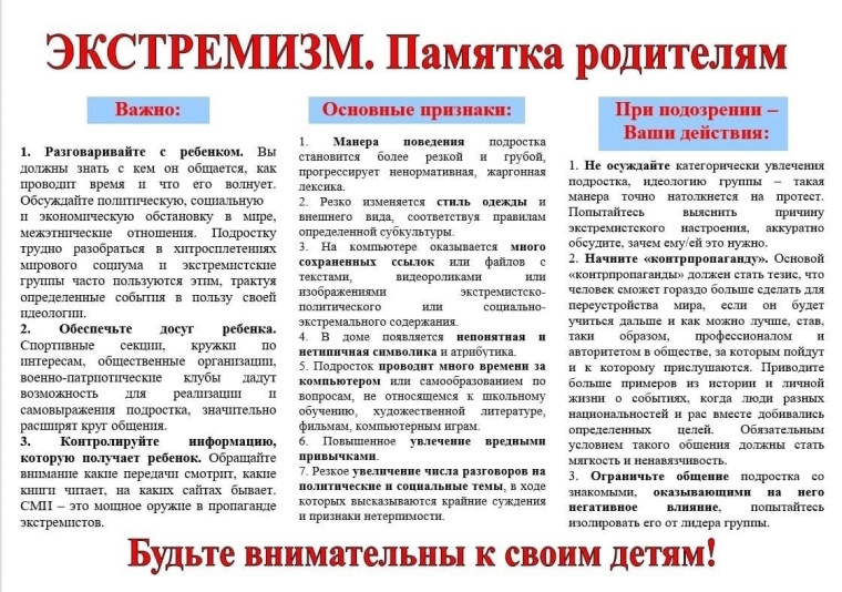 Противодействие идеологии терроризма и экстремизма.